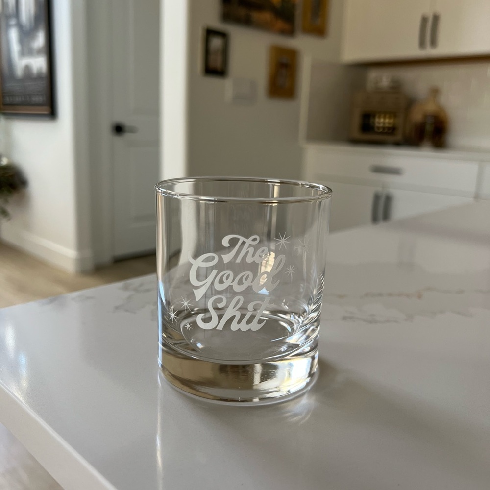 “The Good Shit” Retro Glass Cup NEW